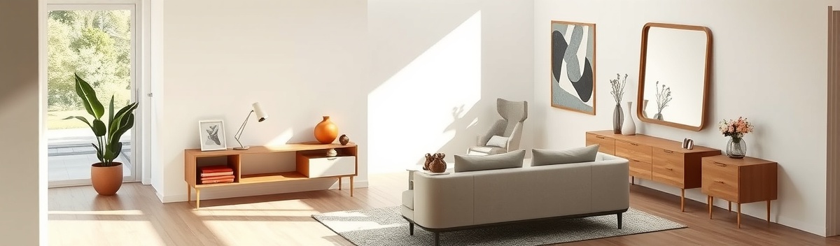 Create an abstract digital art (2D) representation capturing the theme of 'creative access solutions for stylish interiors.' Imagine a fluid, intertwined structure symbolizing the seamless integration of function and style. Use a combination of soft ambient light from the top left and subtle rim lighting to accentuate the forms. Shadows should be soft and diffused, adding depth. The perspective is aerial, offering a medium-distance wide view with the focal point centered. The mood is optimistic and sophisticated, conveying a sense of elegance and innovation. Arrange elements following the rule of thirds, maintaining balance with prominent use of negative space. The primary color palette consists of sophisticated tones of soft beige and muted teal, with accents of warm gold. Employ analogous color harmony to evoke a harmonious and cohesive aesthetic.